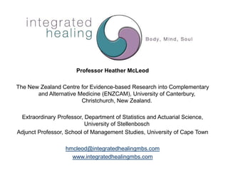The Integration of Traditional and Complementary Medicine in Health ...