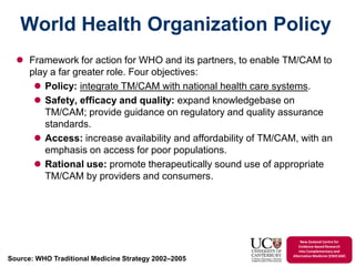 The Integration of Traditional and Complementary Medicine in Health ...
