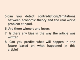 IA’s are your chance to show that you have a clear grasp on economic theory. <br />Economists structure their thinking, so...