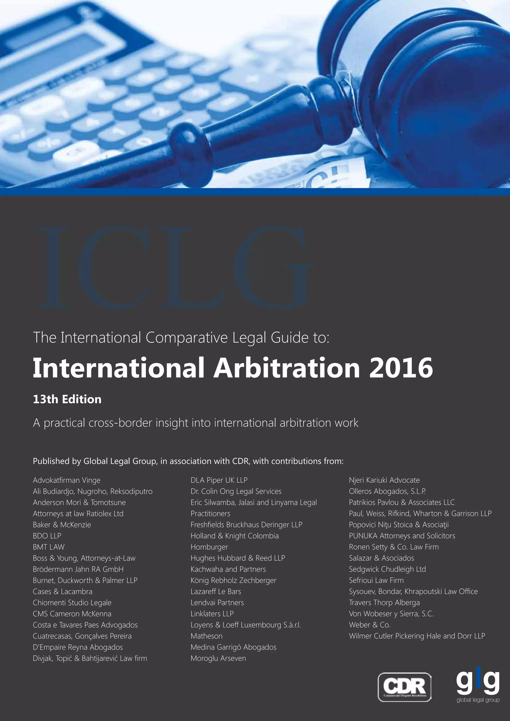 The International Comparative Legal Guide to International Arbitration