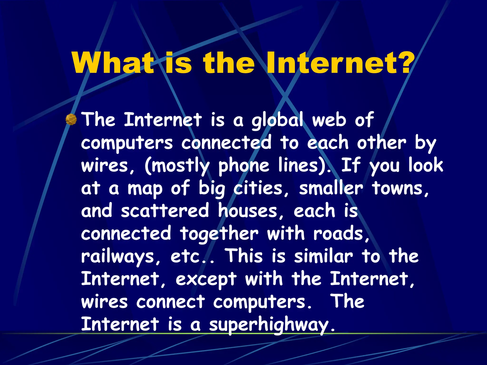 World Wide Web is an information system that enables content sharing ...
