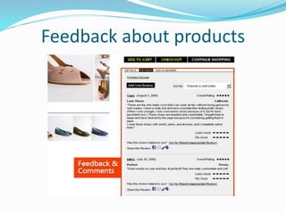 Feedback about products
 