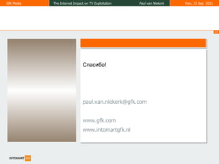 Спасибо ! [email_address] www.gfk.com www.intomartgfk.nl 