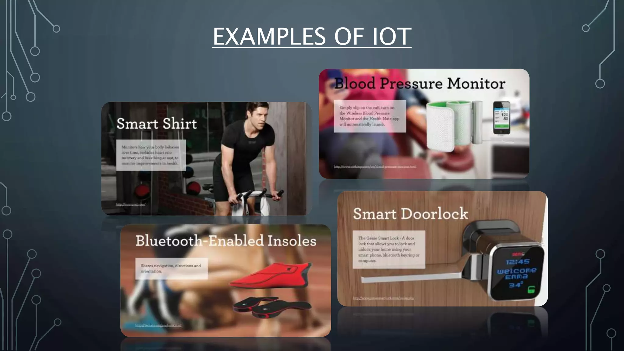 EXAMPLES OF IOT
 