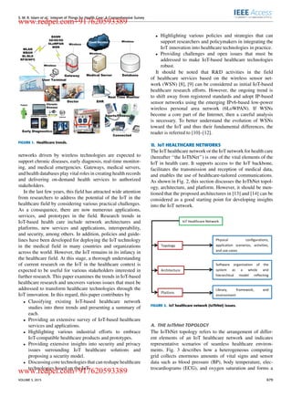 The internet of things for health care a comprehensive survey | PDF