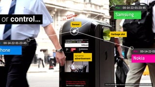 (this future is imaginary, and critical)
or control… Sensor
Garbage slot
dynamic
advertisement
informs
the algorithm
City ...