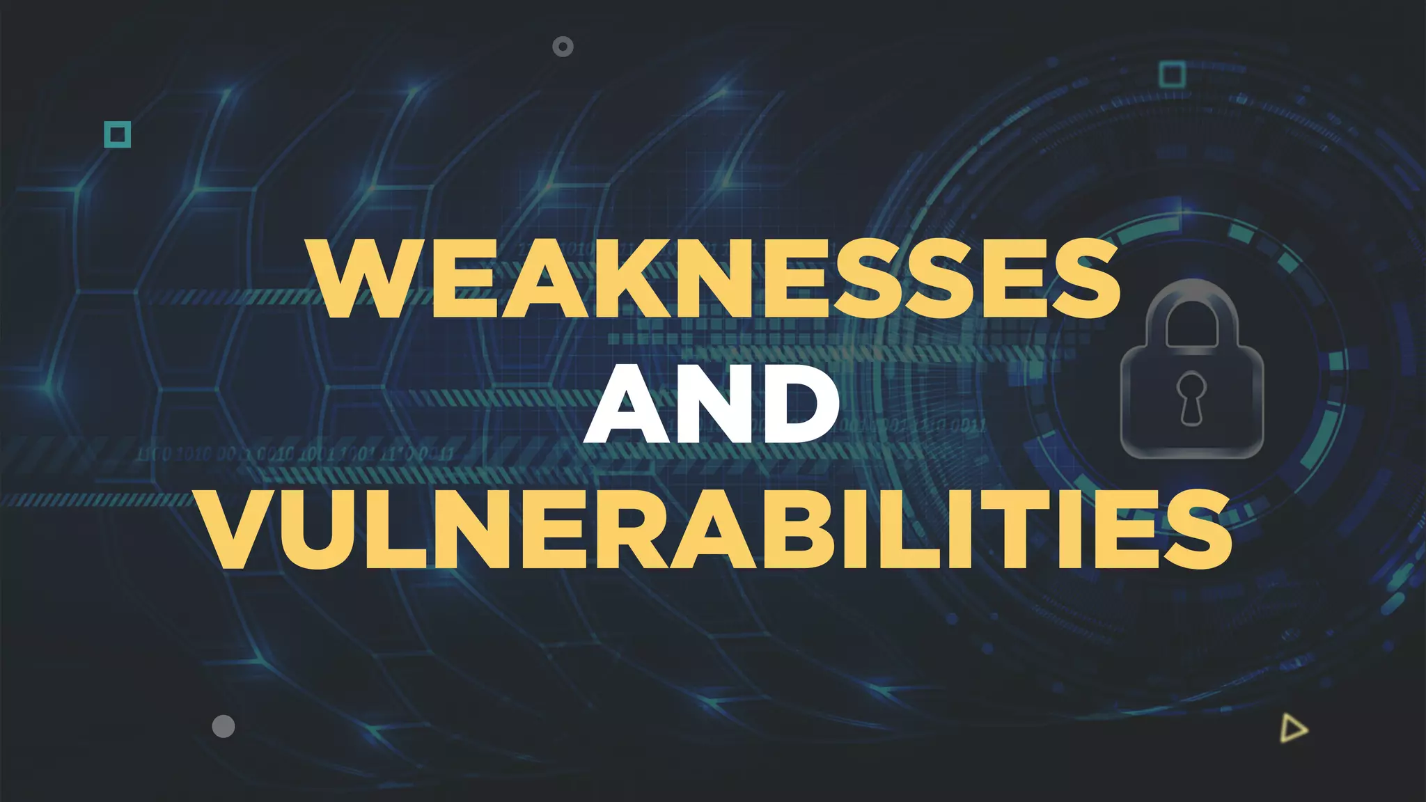 WEAKNESSES
AND
VULNERABILITIES
 