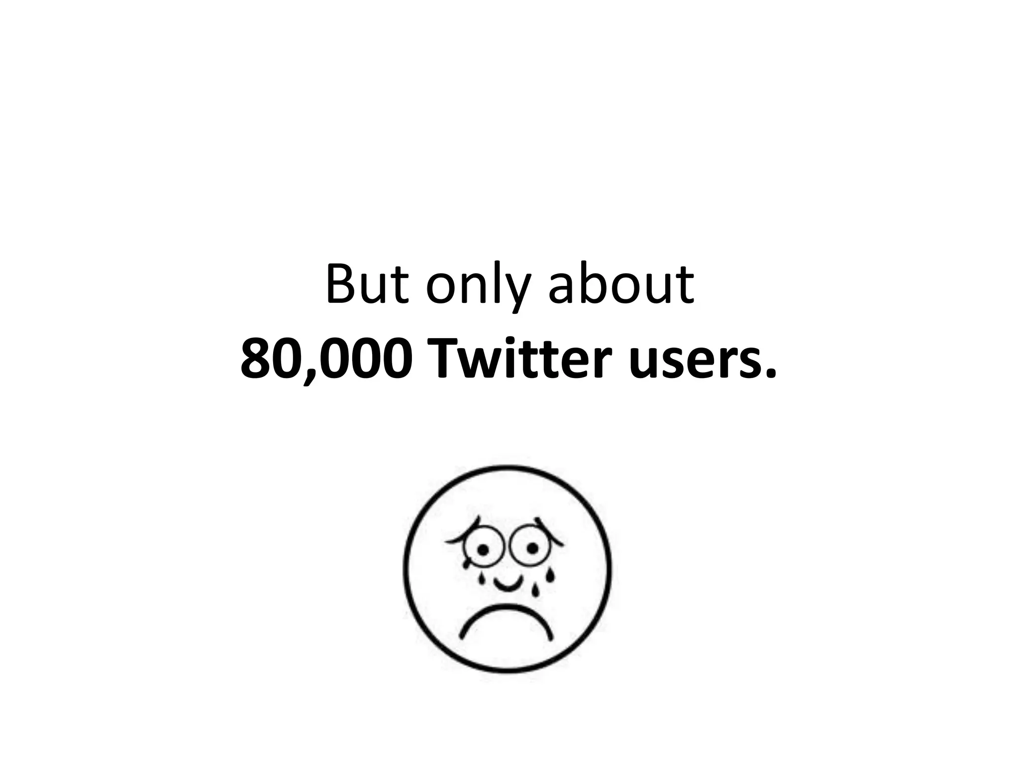 But only about
80,000 Twitter users.
 