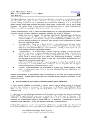 The interplay between politics and education in nigeria | PDF