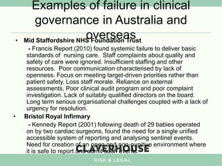 The intersection between corporate and clinical governance ...