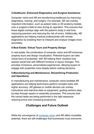 The Intersection of Computer Vision and Augmented Reality Transforming ...
