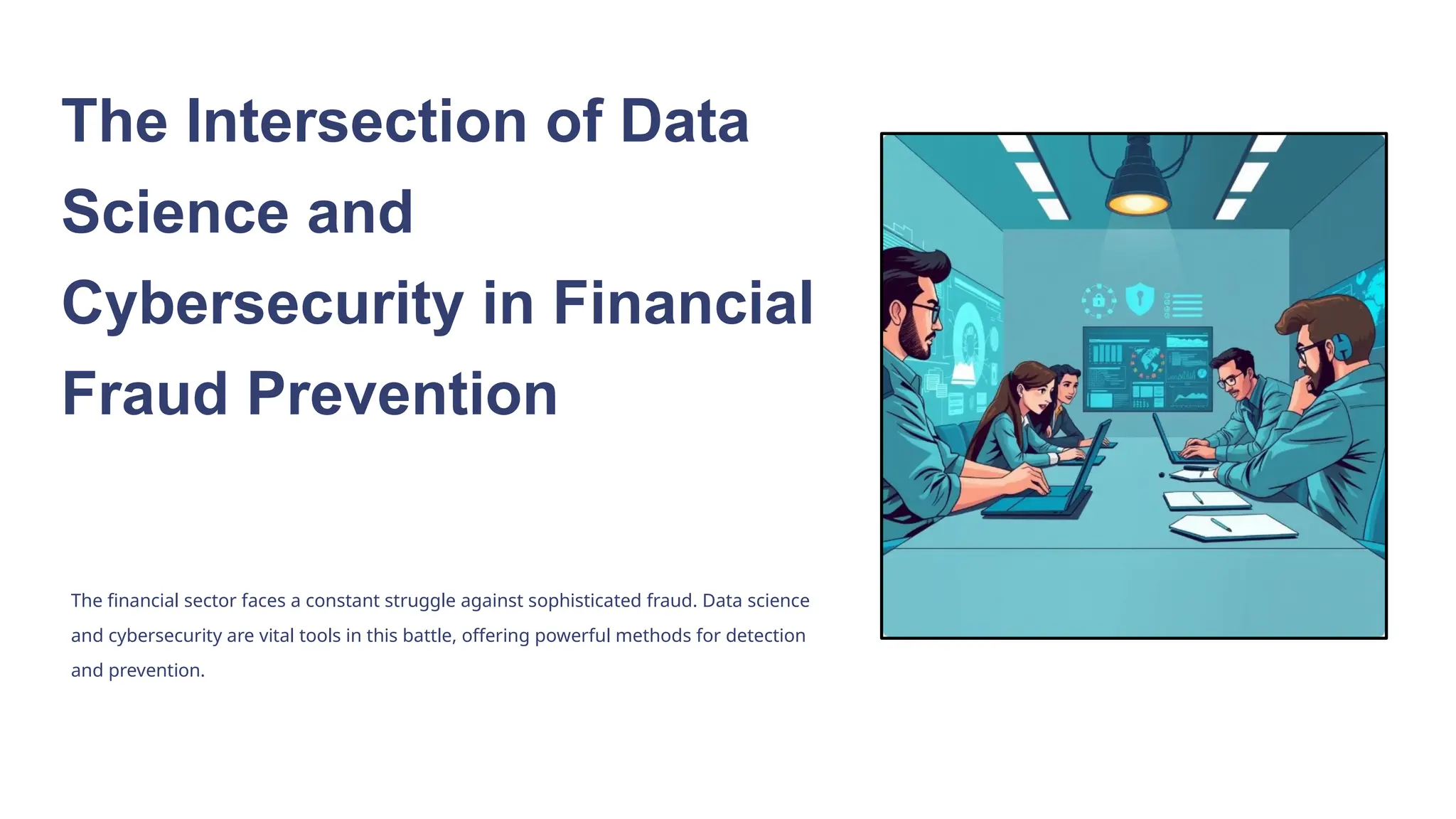 The Intersection of Data
Science and
Cybersecurity in Financial
Fraud Prevention
The financial sector faces a constant struggle against sophisticated fraud. Data science
and cybersecurity are vital tools in this battle, offering powerful methods for detection
and prevention.
 