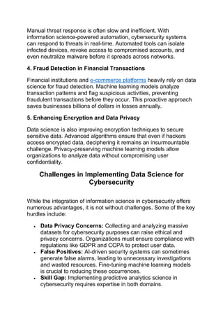 The Intersection of Data Science and Cybersecurity Protecting Sensitive ...