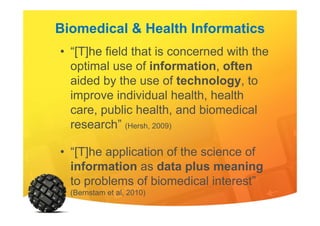 The Intersection of ICT and Health Informatics Research | PDF