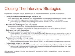 The interview | PPTX