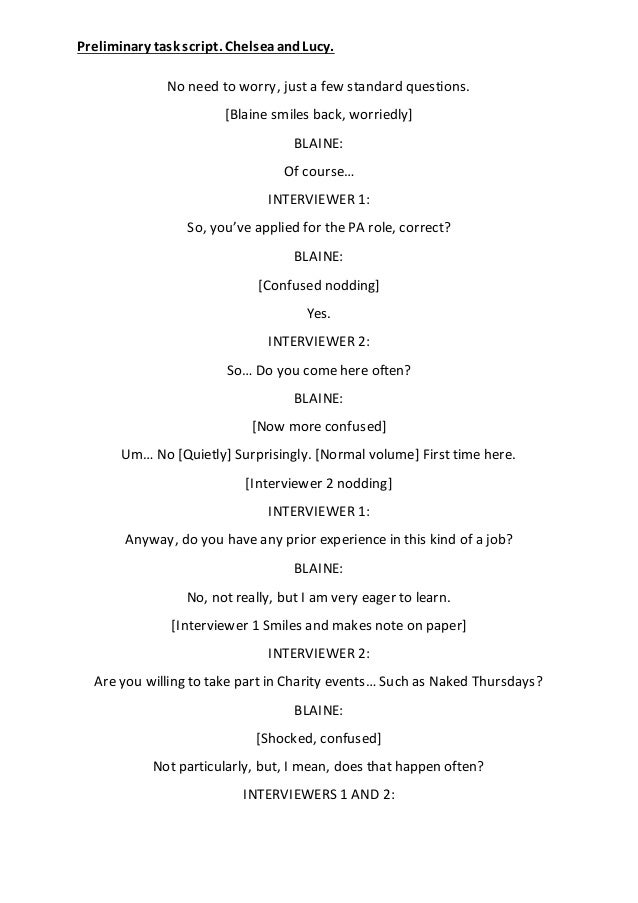 The interview script