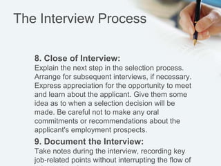 The interview process | PPTX