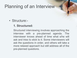 The interview process | PPTX