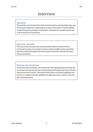 The interview process | PDF