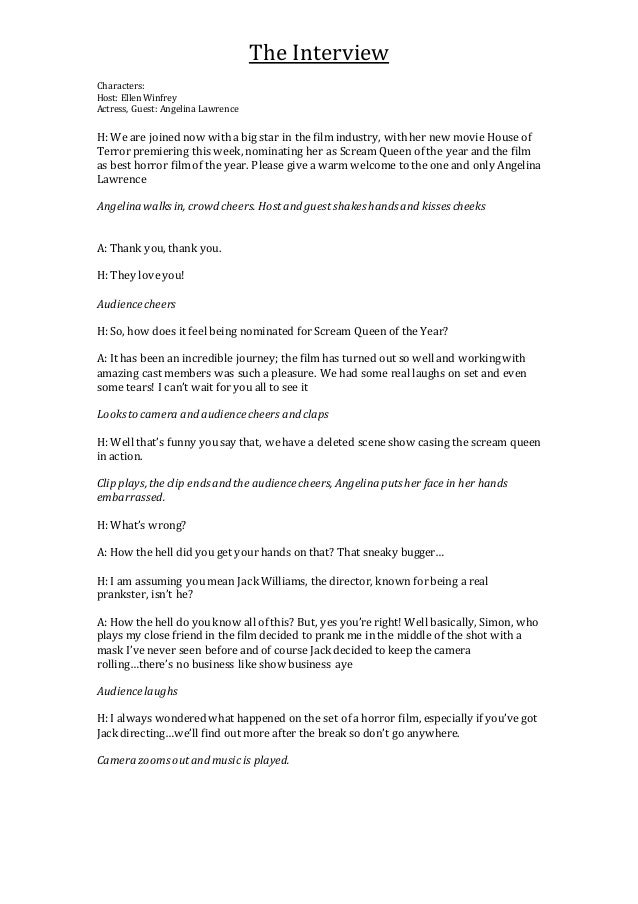 The interview script