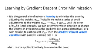 Learning by Gradient Descent Error Minimization
 