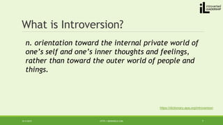 Introvert Statistic Workplace The Introvert in the Workplace--Strategies for Success | PPTX