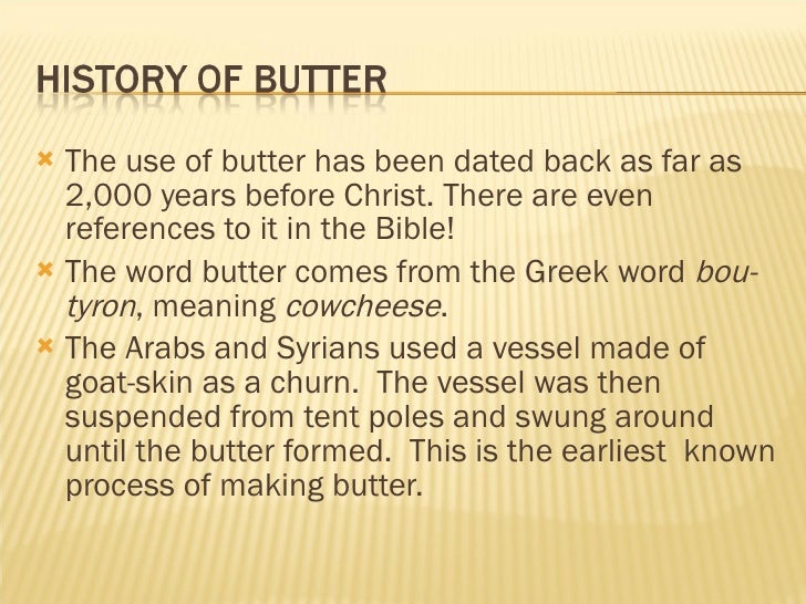The Invention Of Butter And The Butter Churn