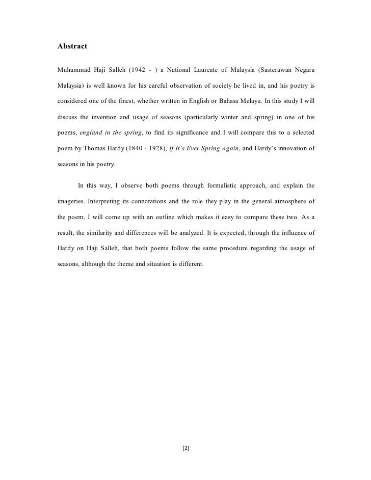 The Invention Of Seasons In Selected Poems By Haji Salleh And Thomas u2026
