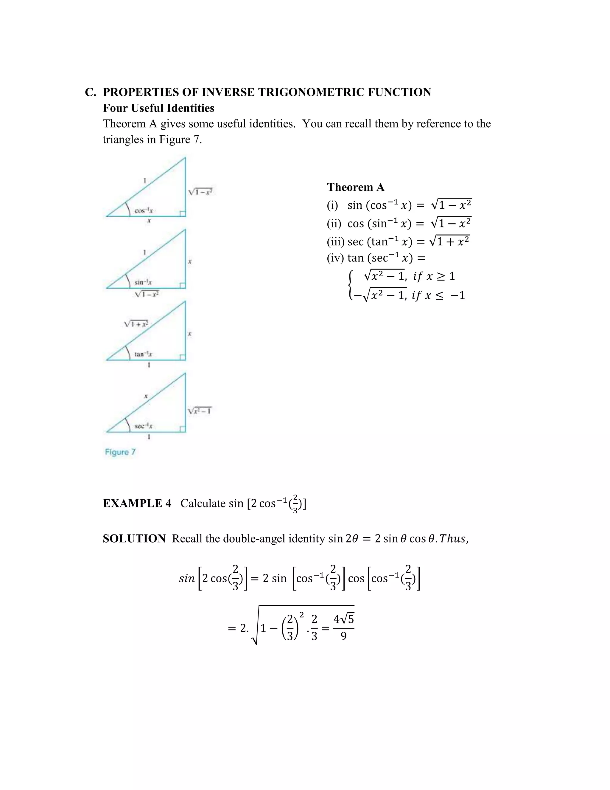 The inverse trigonometric functions | DOCX