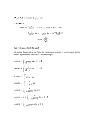 The inverse trigonometric functions | PDF