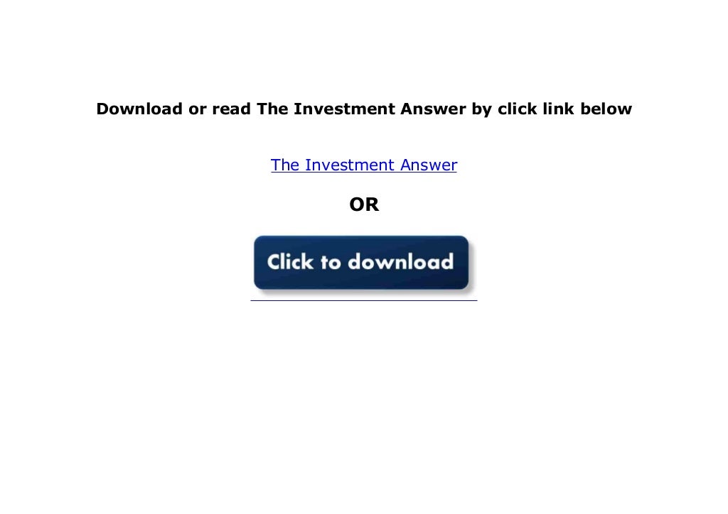 [PDF_FREE] LIBRARY The Investment Answer