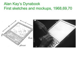 Alan Kay’s Dynabook  First sketches and mockups, 1968,69,70 