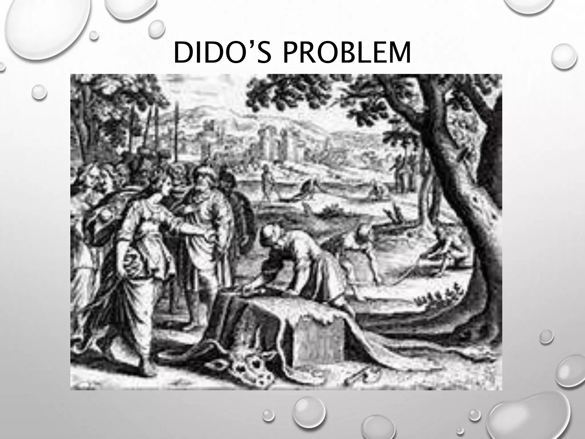 DIDO’S PROBLEM
 