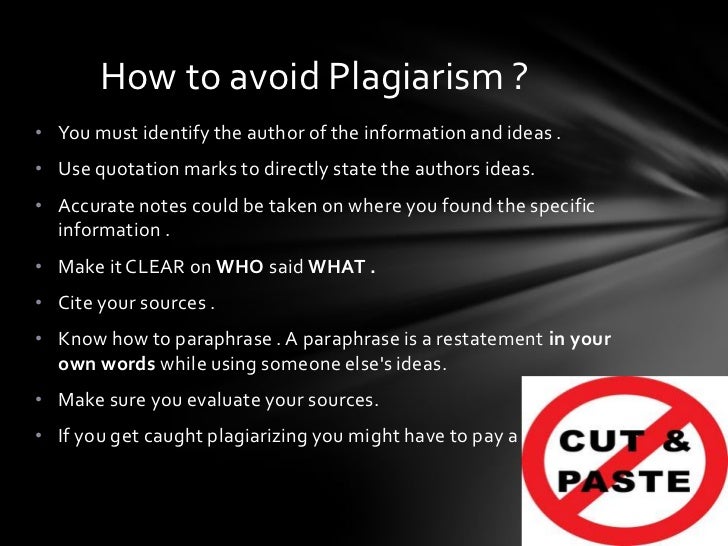 Avoiding getting caught plagiarism essay