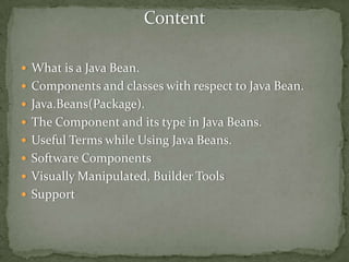 Introduction to java beans | PPT
