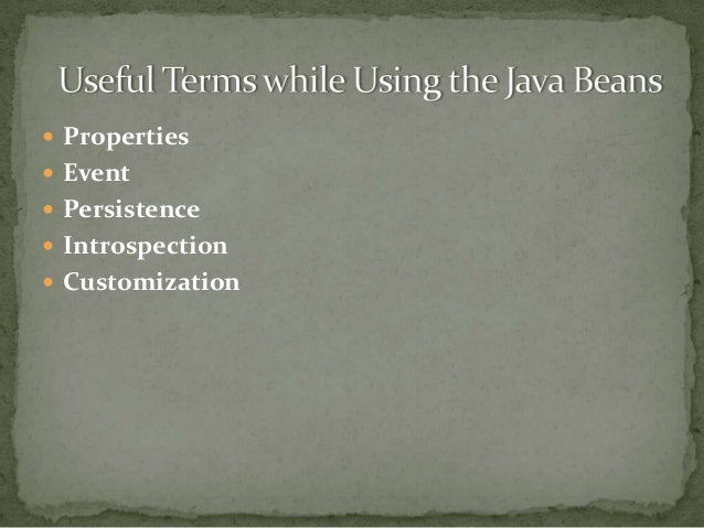 Introduction To Javabeans And Its Components Java