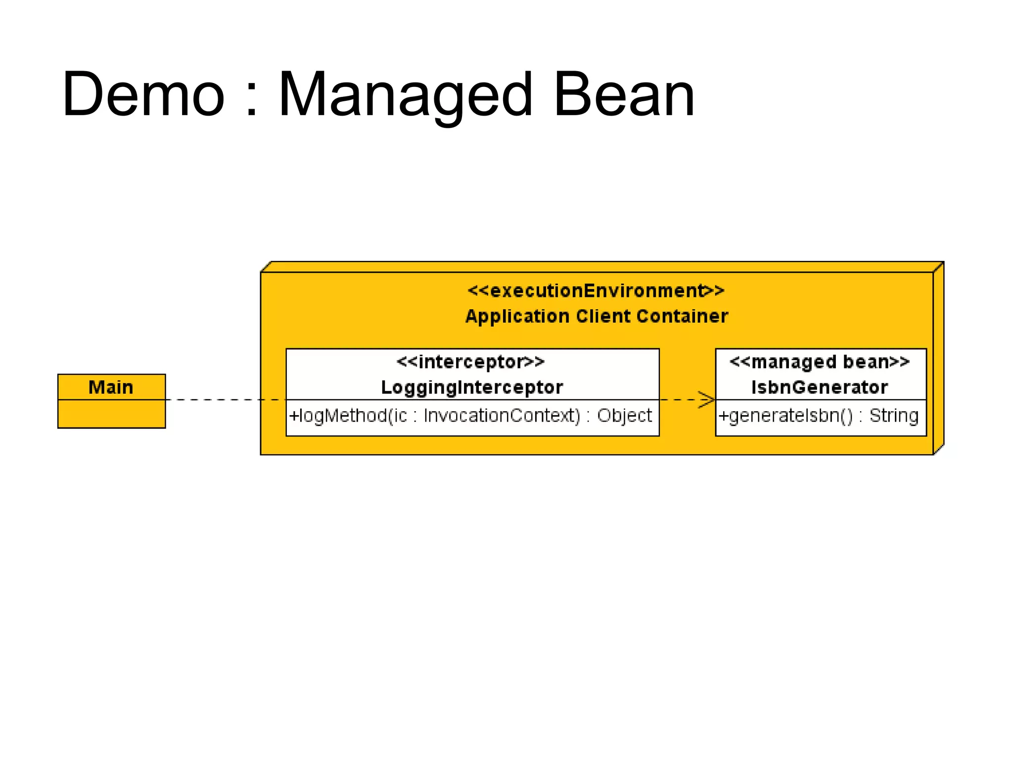 Demo : Managed Bean
 