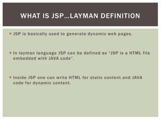 The java server pages | PPT