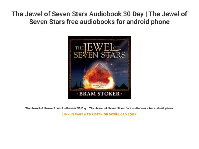 The Jewel Of Seven Stars Audiobook 30 Day The Jewel Of Seven Stars