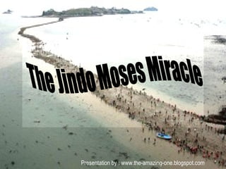 Presentation by : www.the-amazing-one.blogspot.com The Jindo Moses Miracle  
