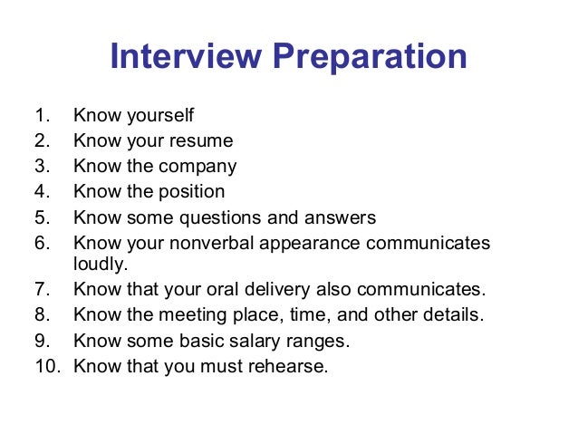 The Job Application Process Interview