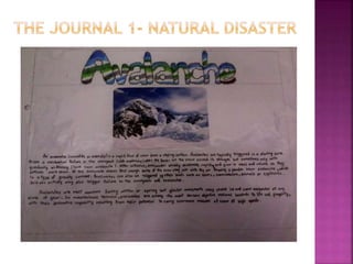 The journal 1  natural disaster