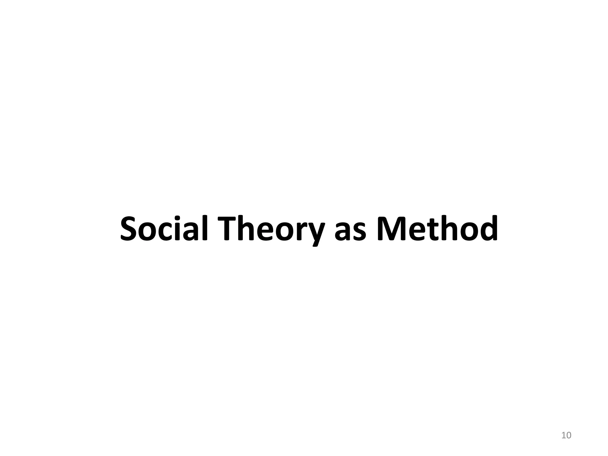 Social Theory as Method

10

 
