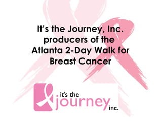 It’s the Journey, Inc. producers of the  Atlanta 2-Day Walk for Breast Cancer 