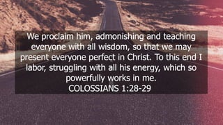 The journey becoming a disciple