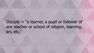 The journey becoming a disciple