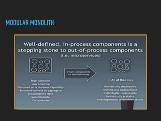 The Journey from Monolith to Microservices: a Guided Adventure | PDF