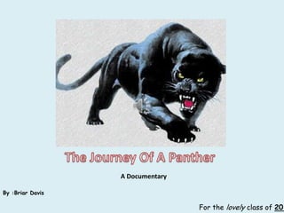 A Documentary

By :Briar Davis

                                  For the lovely class of 201
 