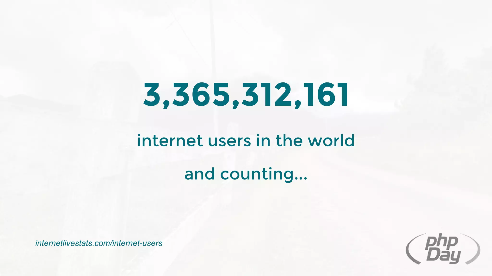 internetlivestats.com/internet-users
3,365,312,161
internet users in the world
and counting...
 