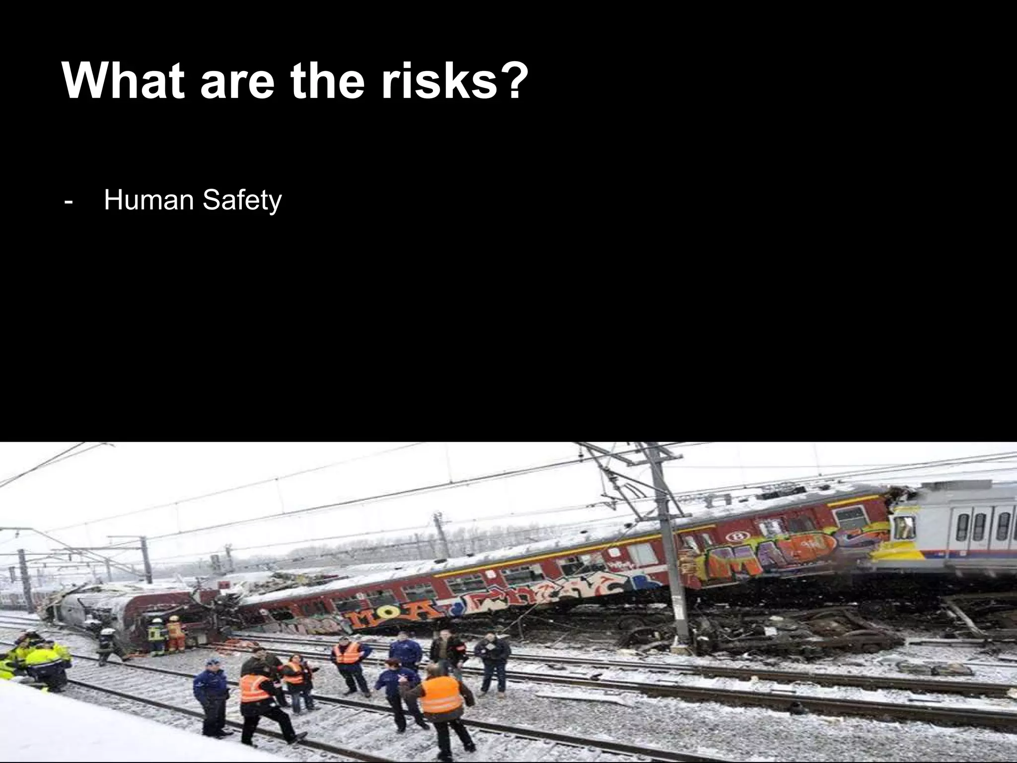 What are the risks?
- Human Safety
 